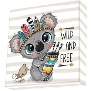 Tablou Diamond Box – Wild and free, 22 x 22 cm