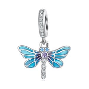 Talisman din argint Blue Shine Dragonfly