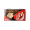Tipsuri unghii salon, forma stiletto fara bordura, culoare alb 500 buc