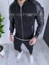 Hanorac barbati slim fit negru B3489 X10