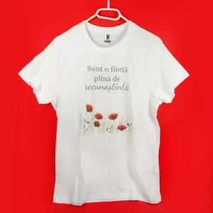 Tricou din bumbac – Sunt o ființă plină de recunoștință – Alec Blenche
