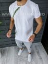 Tricou barbati alb PREMIUM slim fit ZR B1135 P7-5.3