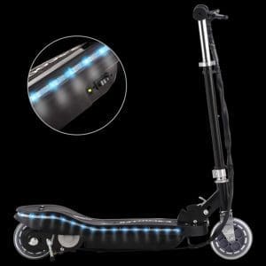 Trotinetă electrică cu LED, negru, 120 W