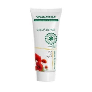 Cremă de Față cu Aur și Argint Pentru Ten Normal și Sensibil, 75ml | Vivanatura