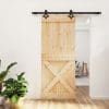 Ușă glisantă cu set de feronerie 85×210 cm, lemn masiv de pin