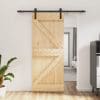 Ușă glisantă cu set de feronerie 85×210 cm, lemn masiv de pin