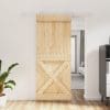 Ușă glisantă cu set de feronerie 85×210 cm, lemn masiv de pin