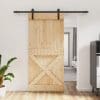 Ușă glisantă cu set de feronerie 95×210 cm, lemn masiv de pin