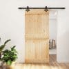 Ușă glisantă cu set de feronerie 95×210 cm, lemn masiv de pin