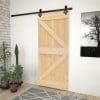 Ușă glisantă cu set feronerie, 90 x 210 cm, lemn masiv de pin