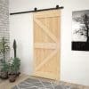 Ușă glisantă cu set feronerie, 90×210 cm, lemn masiv de pin