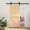 Ușă glisantă cu set feronerie, 90×210 cm, lemn masiv de pin