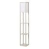 Lampa de Podea cu 3 Polite Integrate, Cuplare E27 Putere 40W, Mobilier Modern din MDF, 26x26x160cm, Stejar HOMCOM | Aosom RO