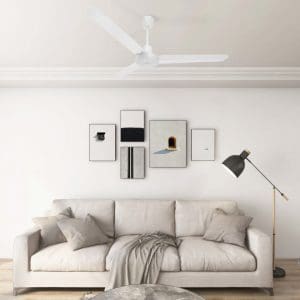 Ventilator de tavan, alb, 142 cm