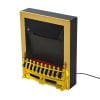 HomCom Șemineu Electric Încorporabil sau de Podea 2000W din Plastic și Metal, Auriu, 48x19x59cm