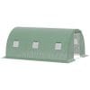 Sera Tunel Outsunny de Exterior pentru plante, Copertina din PE, Usa cu Fermoar si 6 Ferestre, Verde | Aosom RO