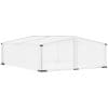 Outsunny sera din policarbonat, cu trapa 120x100x31-41cm | AOSOM RO