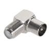 Adaptor coaxial TV la F unghi 90 grade T-M, ZLA0338