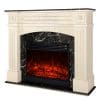 Art Flame Semineu Madeira colt & Lorance De sine statator Alb din PAL/MDF 850*1060*530