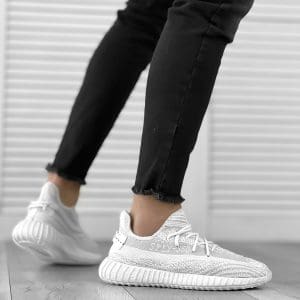 Adidasi barbati casual albi 10482 E