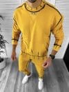 Trening barbati slim fit Pantaloni + Hanorac mustar 3031 37-2.3