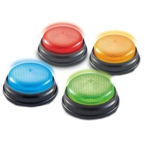Set Sonerii Learning Resources cu Lumini si Sunete pentru Raspuns 4 buc