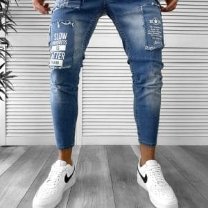 Blugi barbati conici albastri 6277 B7-2.1
