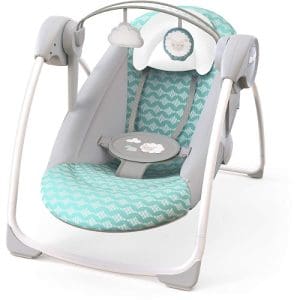Leagan Portabil InGenuity Swingity Swing, Goji