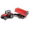 Tractor de Jucarie Bruder Massey Ferguson 7480 cu Remorca Basculabila