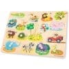 Puzzle New Classic Toys din Lemn Safari 17 piese