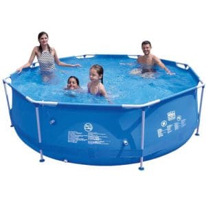 Piscina Rotunda Happy People cu Cadru Metalic si Pompa de Filtrare a apei, 300 x 76 cm