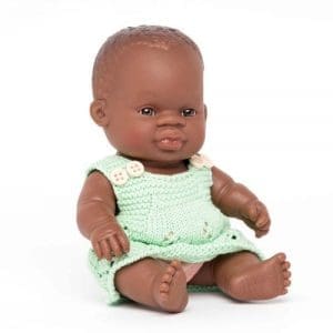 Papusa Bebelus Miniland – Fetita Africana 21 cm