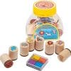 Set de 8 Stampile Goki cu Animale, Tusiera Inclusa