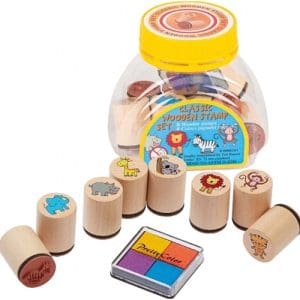 Set de 8 Stampile Goki cu Animale, Tusiera Inclusa