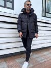 Geaca barbati groasa neagra de iarna 8080 E