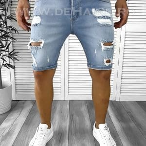 Blugi barbati scurti conici albastri B8868 P20-2.3