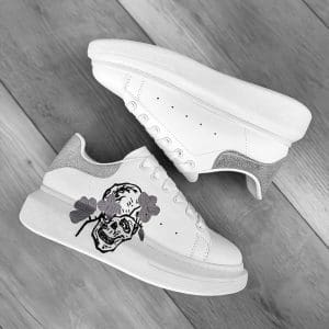 Adidasi dama casual alb cu mov FCL705
