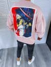 Bluza barbati oversize roz K298 15-4