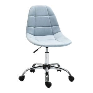 Vinsetto Scaun Rotativ pentru Birou si Masa de lucru, Design Ergonomic si Ajustabil fara Cotiere, Albastru, 59x59x81-91cm
