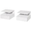 HomCom set 2 noptiere moderne, 35x32x22.5 cm, alb | AOSOM RO