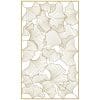 HOMCOM Decor de perete metalic 3D, decoratiune de perete aurie cu cadru dreptunghiular si frunze de ginkgo, 50 x 85 cm | AOSOM RO
