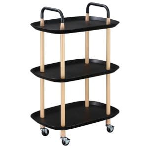 HomCom carucior pentru servit, 3 nivele 57.5×36.5×85 cm | AOSOM RO