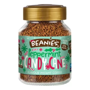 Cafea Instant cu Aromă de Acadele cu Mentă – Peppermint Candy Cane, 50g | Beanies