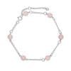 Bratara de glezna din argint Silver Rose Quartz