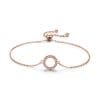 Bratara din argint Rose Gold Shiny Circle
