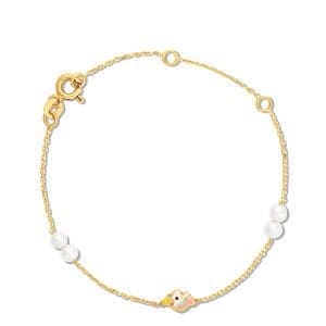 Bratara din aur 14K pentru copii Unicorn si Perle