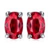 Cercei de argint Oval Ruby