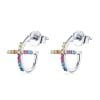 Cercei din argint Arched Rainbow Crosses