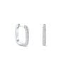 Cercei din argint Big Rectangle Crystal Band