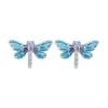 Cercei din argint Blue Shine Dragonfly
